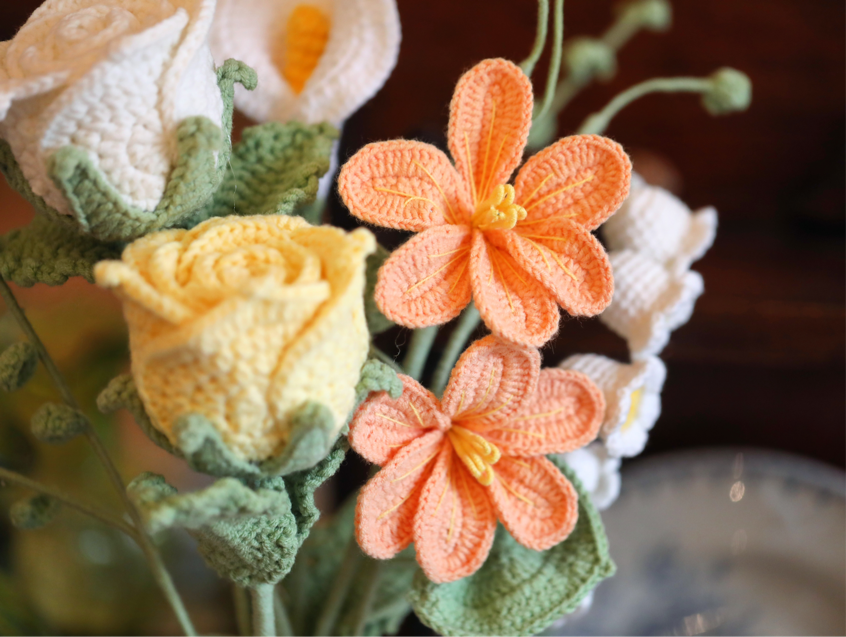 Crochet Flowers  Home Decor, Handmade Gift,   Finished Product, Birthday