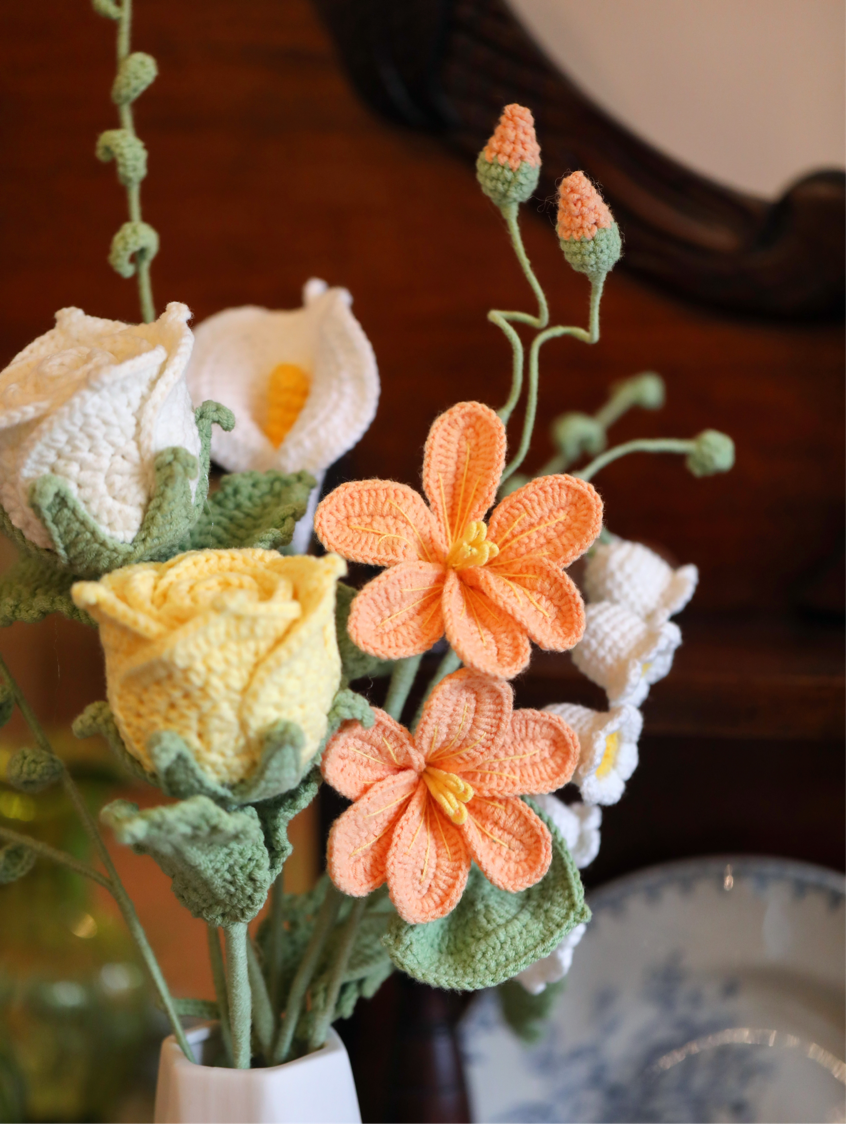 Crochet Flowers  Home Decor, Handmade Gift,   Finished Product, Birthday