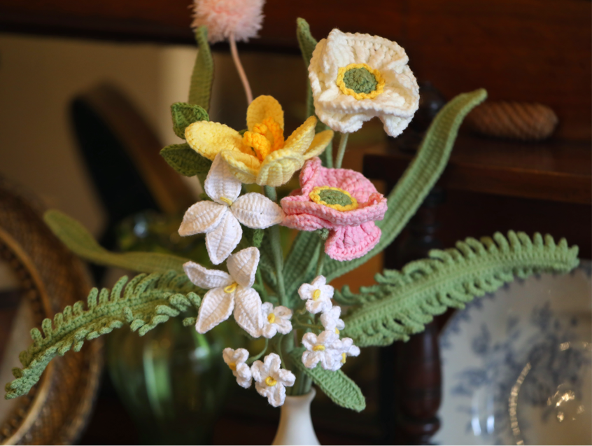 Crochet Flowers， Home Decor, Handmade Gift, Birthday